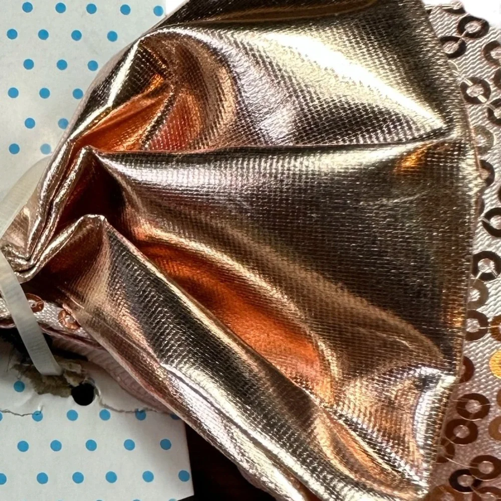 DISNEY: NWT Metallic Rose Gold Sequin Minnie Mouse Ears